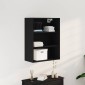 vidaXL Κρεμαστό Έπιπλο Τοίχου Μαύρη Οξυά 69,5 x 32,5 x 90 εκ