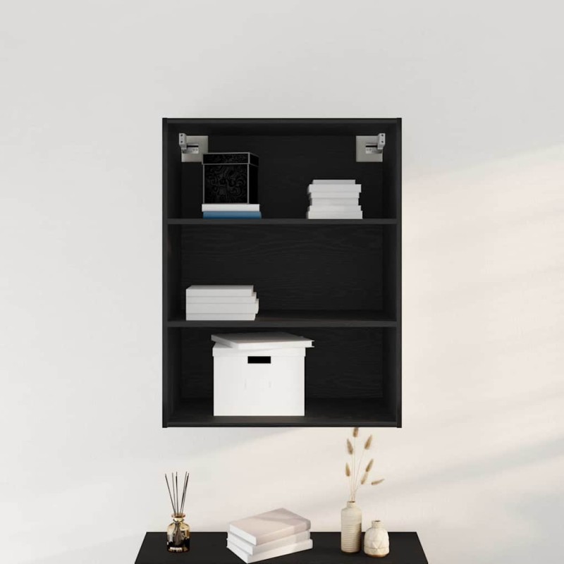 vidaXL Κρεμαστό Έπιπλο Τοίχου Μαύρη Οξυά 69,5 x 32,5 x 90 εκ