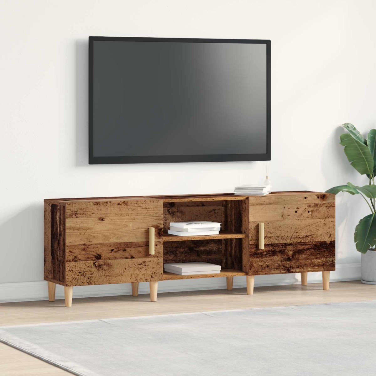 vidaXL Ντουλάπι TV 150 x 30 x 50 εκ Παλαιό ξύλο Επεξεργασμένο Ξύλο