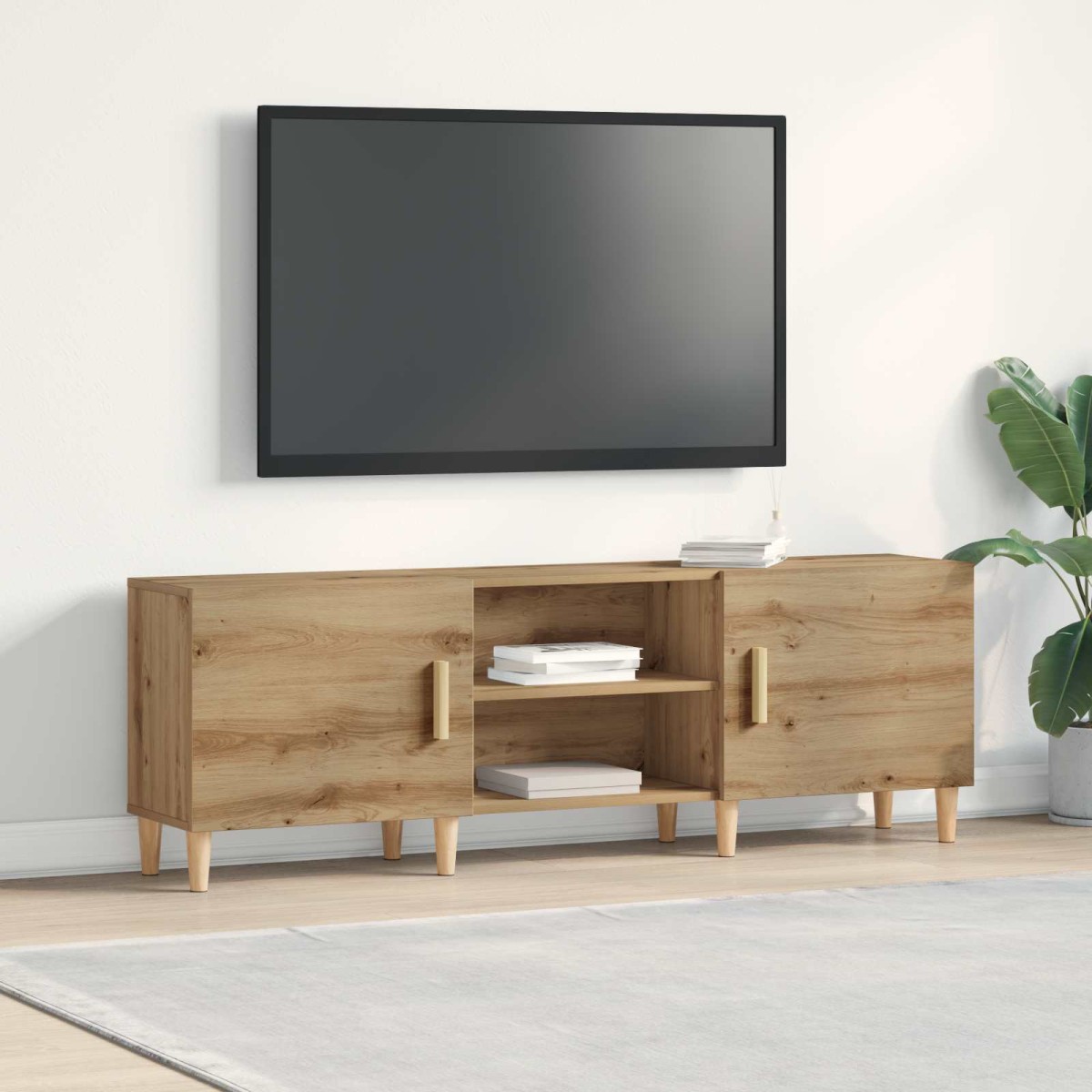 vidaXL Ντουλάπι TV 150 x 30 x 50 εκ artisan δρυς Επεξεργασμένο Ξύλο