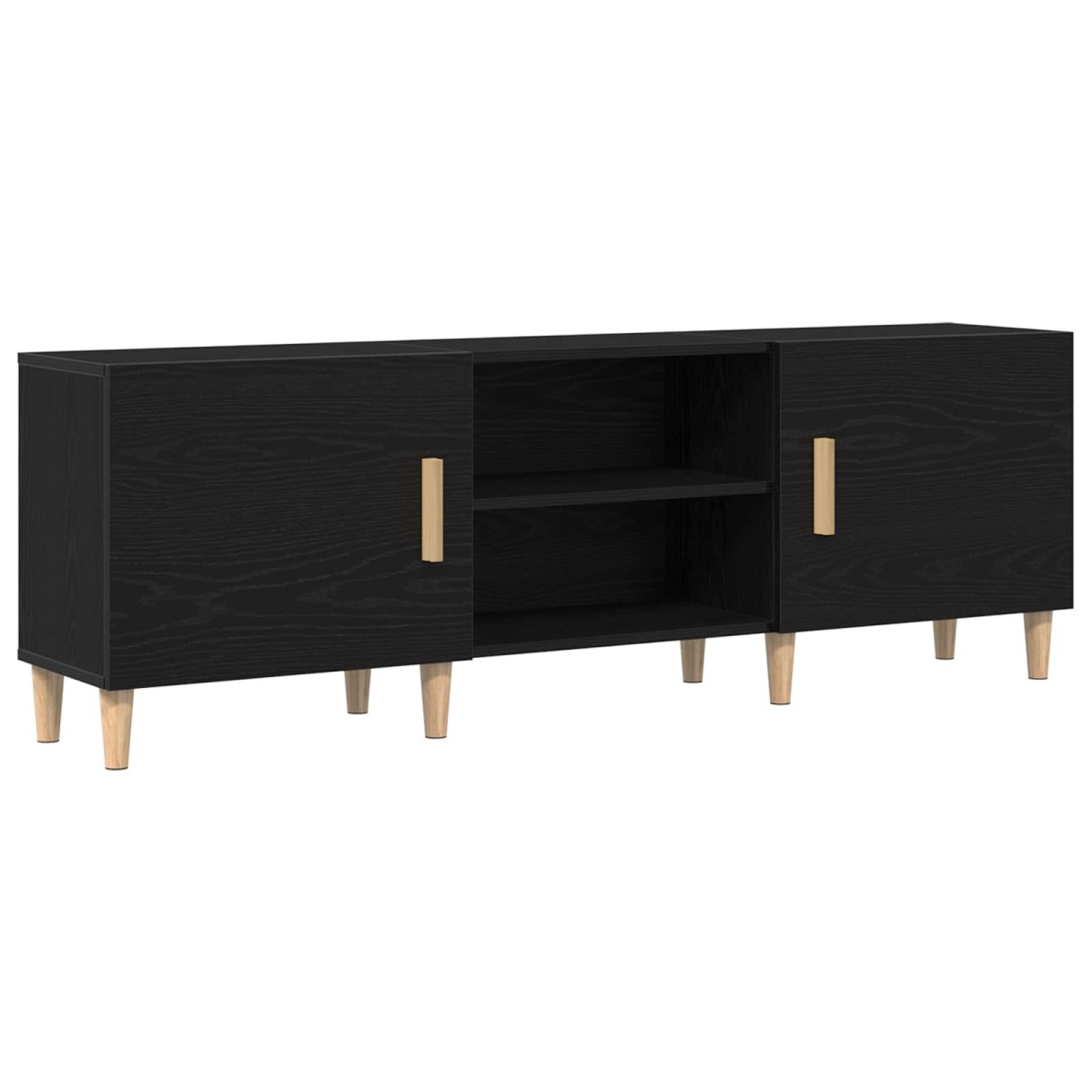 vidaXL Ντουλάπι TV 150 x 30 x 50 εκ Μαύρη Οξυά Επεξεργασμένο Ξύλο