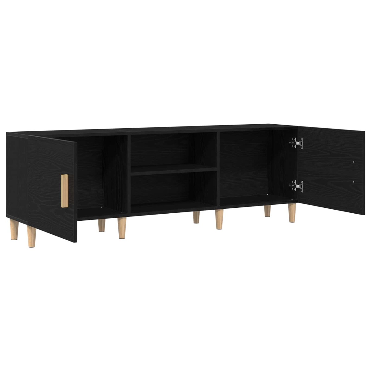 vidaXL Ντουλάπι TV 150 x 30 x 50 εκ Μαύρη Οξυά Επεξεργασμένο Ξύλο