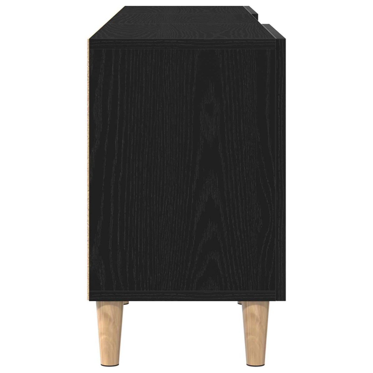 vidaXL Ντουλάπι TV 150 x 30 x 50 εκ Μαύρη Οξυά Επεξεργασμένο Ξύλο
