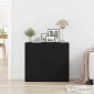 vidaXL Πλαϊνό γραφείο Μαύρη Οξυά 80 x 33 x 70 εκ. Επεξεργασμένο Ξύλο