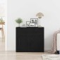 vidaXL Πλαϊνό γραφείο Μαύρη Οξυά 80 x 33 x 70 εκ. Επεξεργασμένο Ξύλο