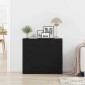 vidaXL Πλαϊνό γραφείο Μαύρη Οξυά 80 x 33 x 70 εκ. Επεξεργασμένο Ξύλο