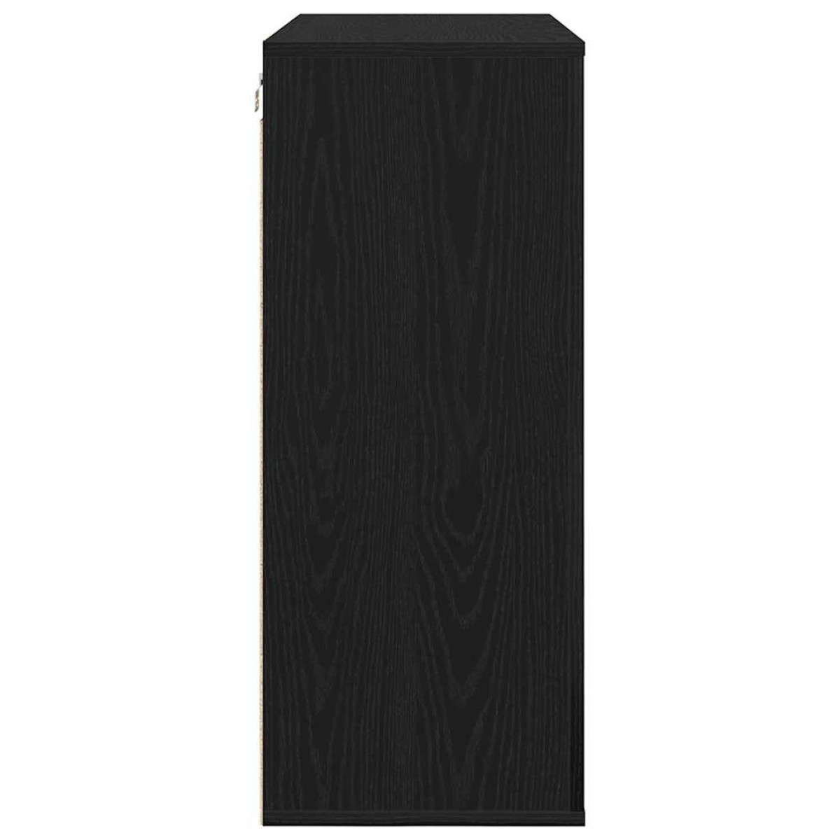 vidaXL Ντουλάπα Τοίχου Μαύρη Οξυά 80 x 33 x 80 εκ. Επεξεργασμένο Ξύλο