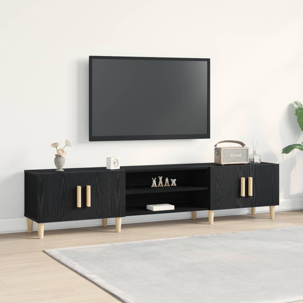 vidaXL Ντουλάπι TV 180 x 31,5 x 40 εκ. Μαύρη Οξυά Επεξεργασμένο Ξύλο