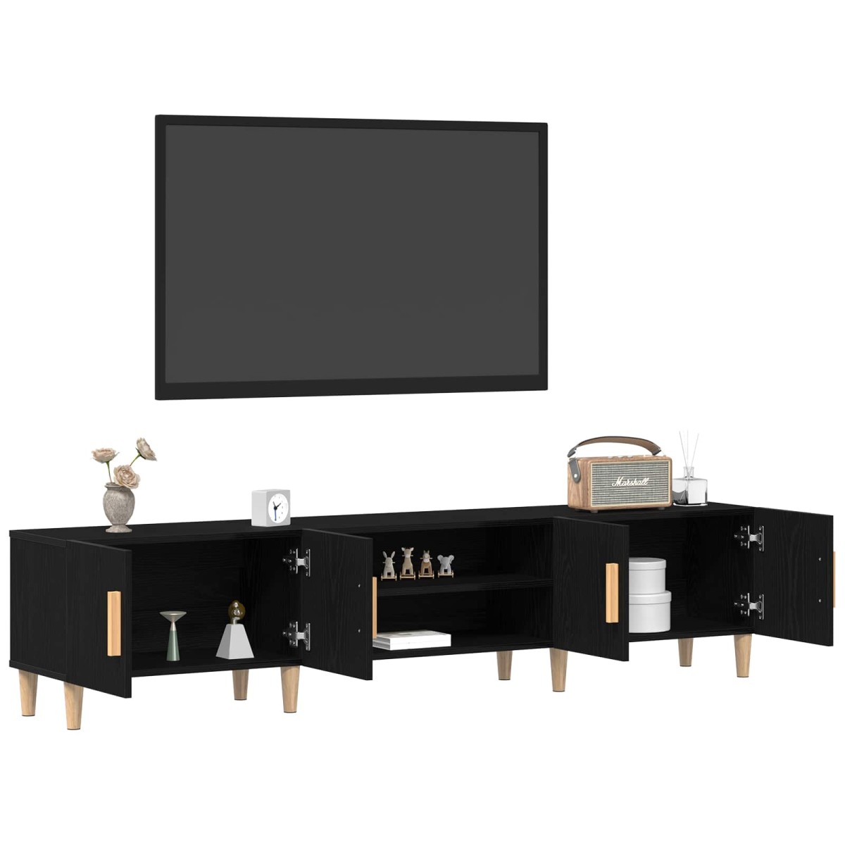vidaXL Ντουλάπι TV 180 x 31,5 x 40 εκ. Μαύρη Οξυά Επεξεργασμένο Ξύλο