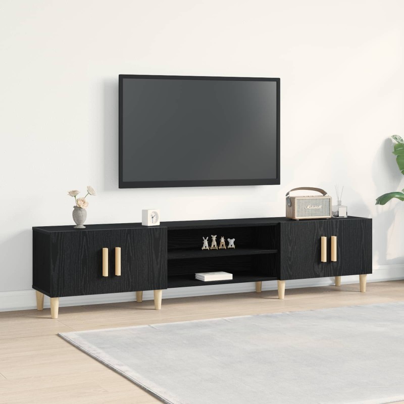 vidaXL Ντουλάπι TV 180 x 31,5 x 40 εκ. Μαύρη Οξυά Επεξεργασμένο Ξύλο