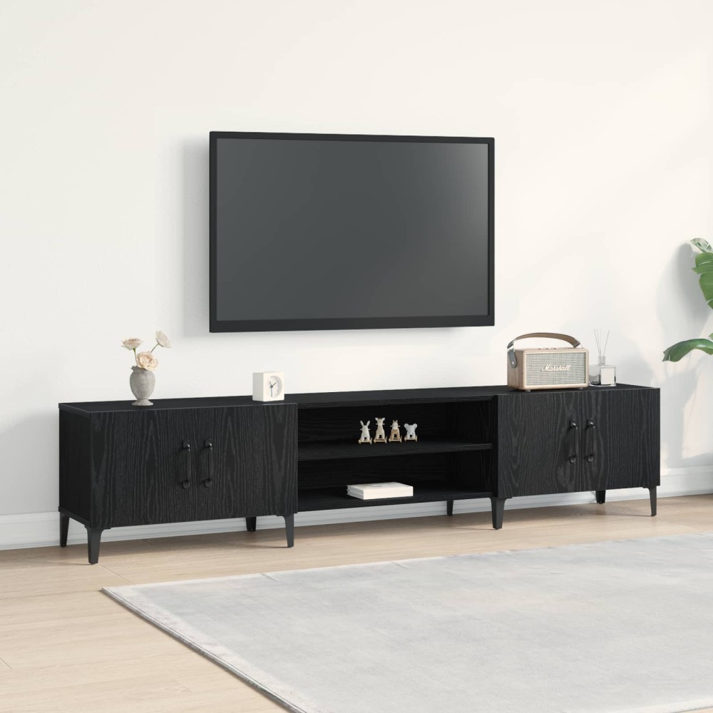 vidaXL Ντουλάπι TV 180 x 31,5 x 40 εκ. Μαύρη Οξυά Επεξεργασμένο Ξύλο