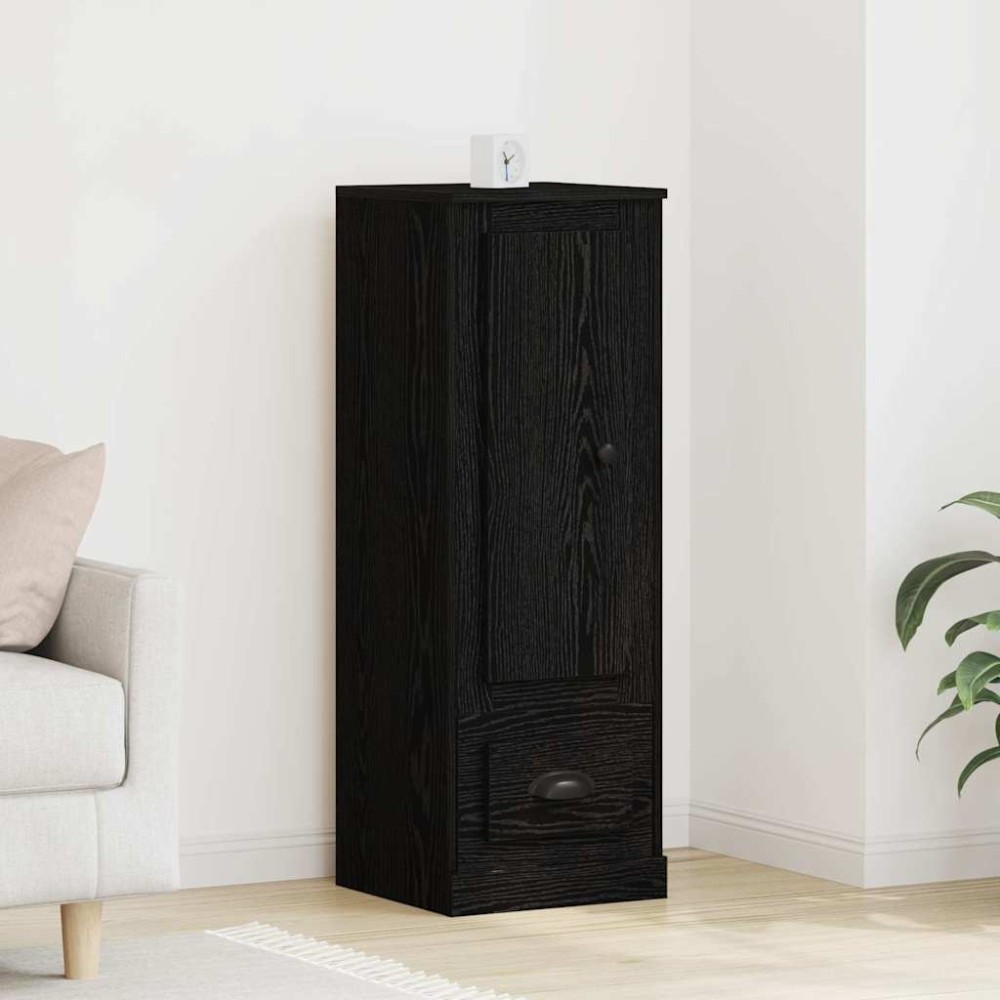 vidaXL Highboard Μαύρη Οξυά 36 x 35.5 x 103.5 εκ. Επεξεργασμένο Ξύλο