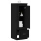 vidaXL Highboard Μαύρη Οξυά 36 x 35.5 x 103.5 εκ. Επεξεργασμένο Ξύλο