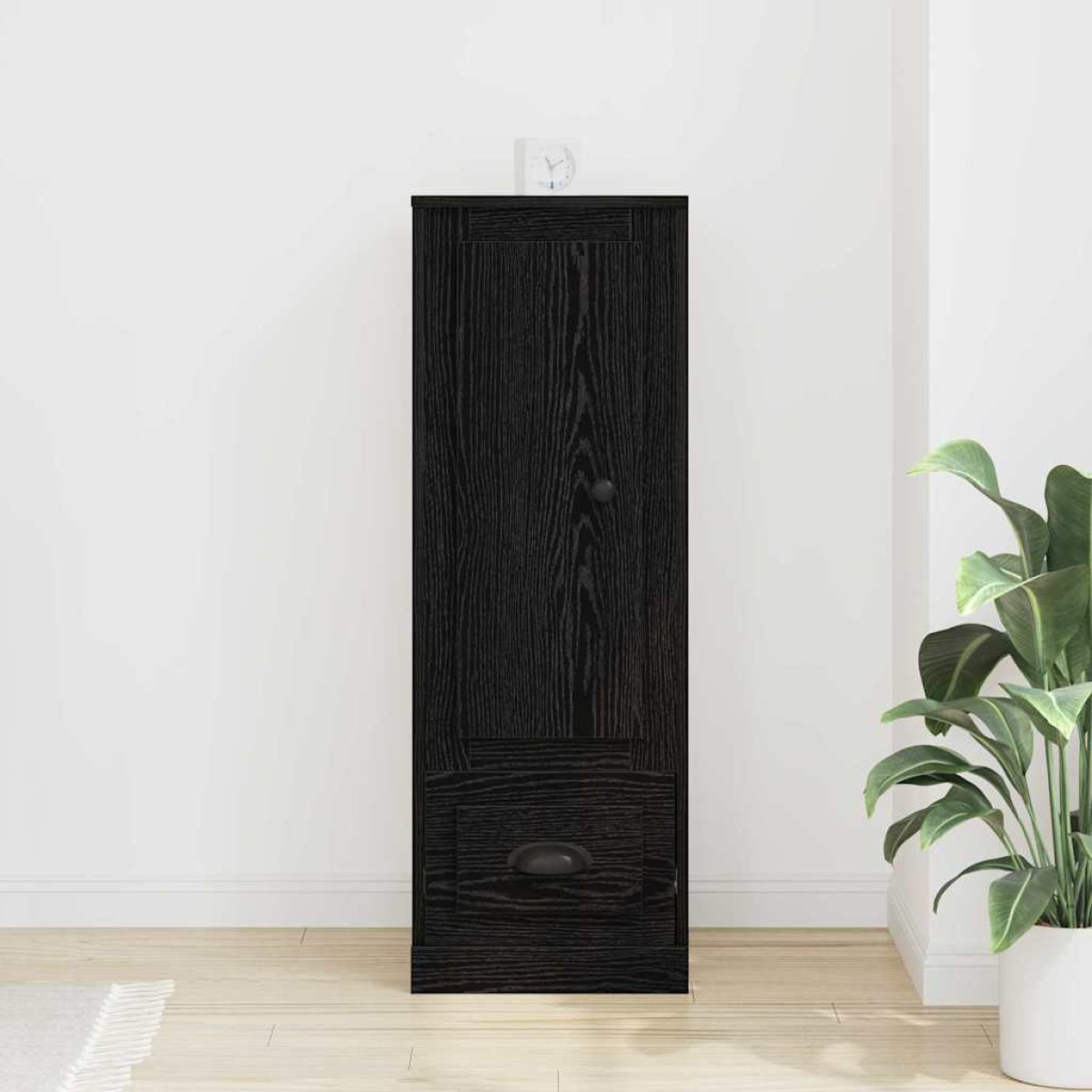 vidaXL Highboard Μαύρη Οξυά 36 x 35.5 x 103.5 εκ. Επεξεργασμένο Ξύλο