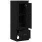 vidaXL Highboard Μαύρη Οξυά 36 x 35.5 x 103.5 εκ. Επεξεργασμένο Ξύλο