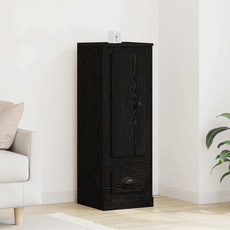vidaXL Highboard Μαύρη Οξυά 36 x 35.5 x 103.5 εκ. Επεξεργασμένο Ξύλο