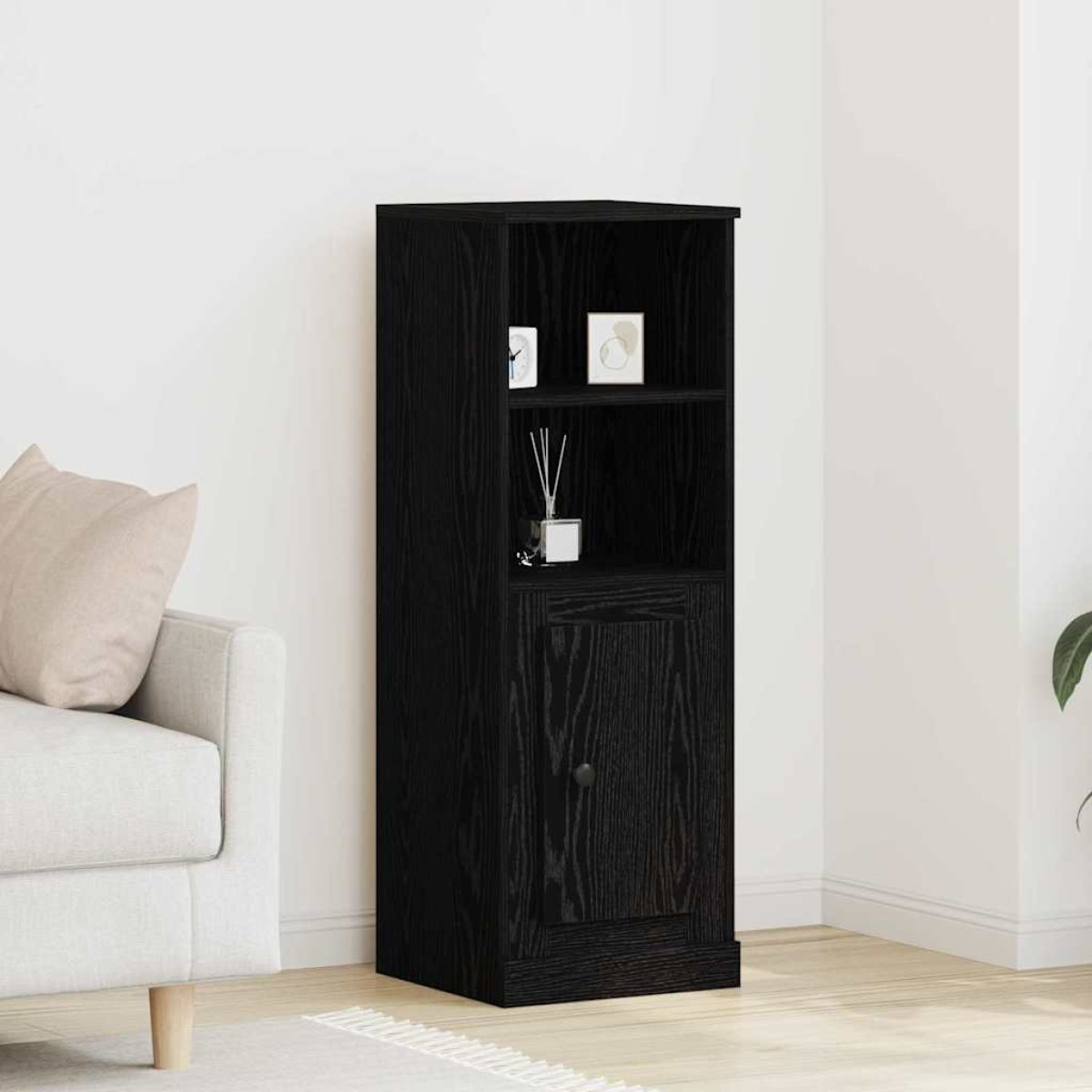 vidaXL Μπουφές Μαύρη Οξυά 36 x 35.5 x 103.5 εκ Επεξεργασμένο Ξύλο