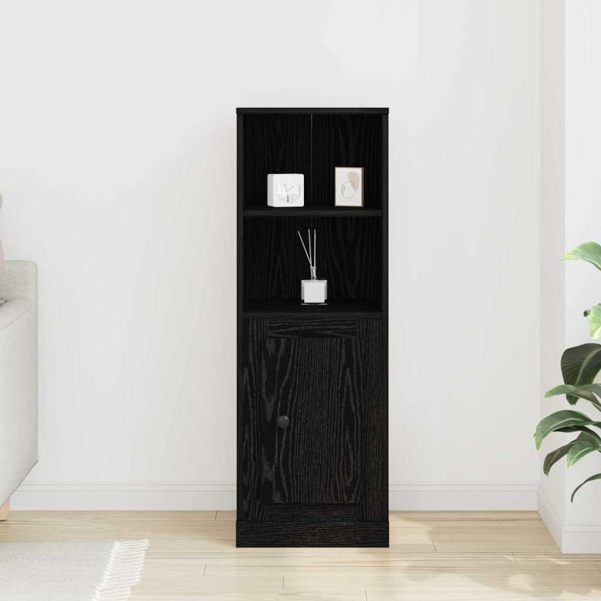 vidaXL Μπουφές Μαύρη Οξυά 36 x 35.5 x 103.5 εκ Επεξεργασμένο Ξύλο