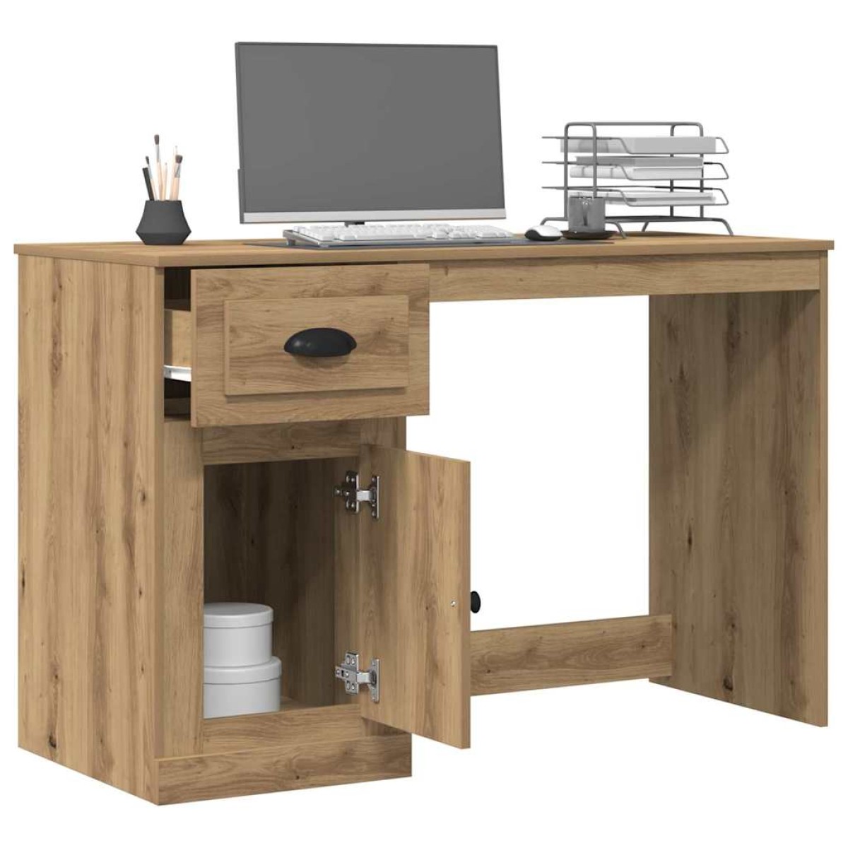 vidaXL Γραφείο Artisan Oak 50 x 115 x 75 εκ. Επεξεργασμένο Ξύλο