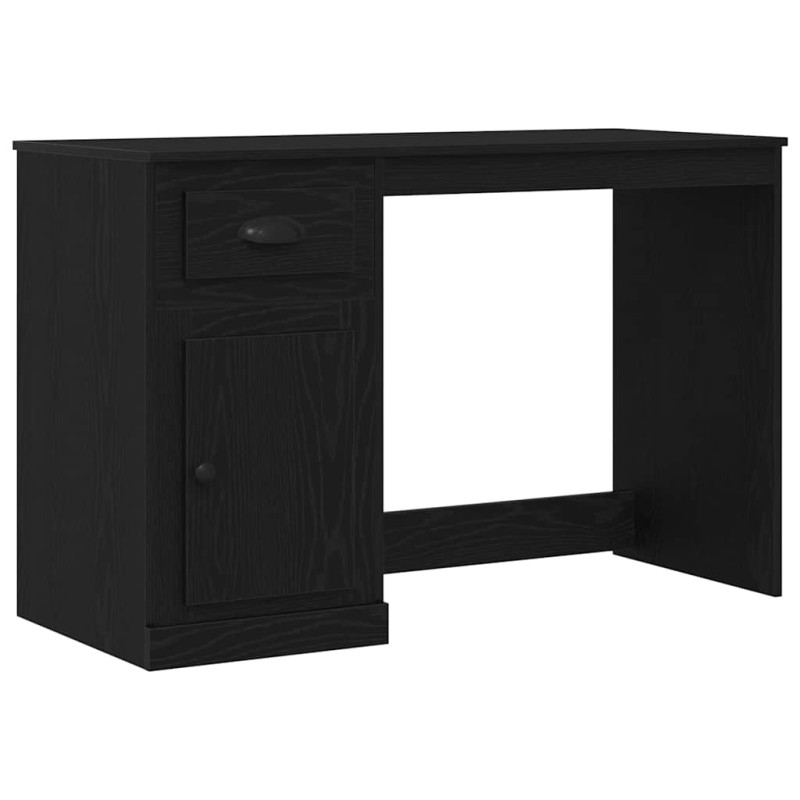 vidaXL Γραφείο Μαύρη Οξυά 50 x 115 x 75 εκ. Επεξεργασμένο Ξύλο