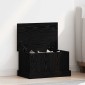 vidaXL Κουτί αποθήκευσης Μαύρη δρυς 50 x 30 x 28 cm Επεξεργασμένο Ξύλο