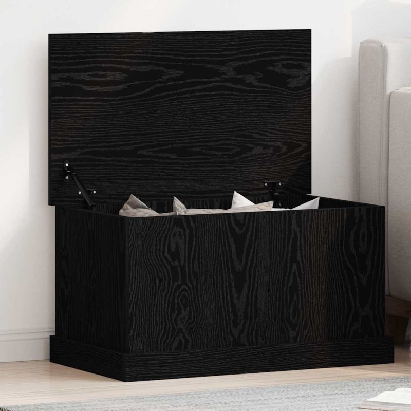 vidaXL Κουτί αποθήκευσης Μαύρη δρυς 70 x 40 x 38 cm Επεξεργασμένο Ξύλο