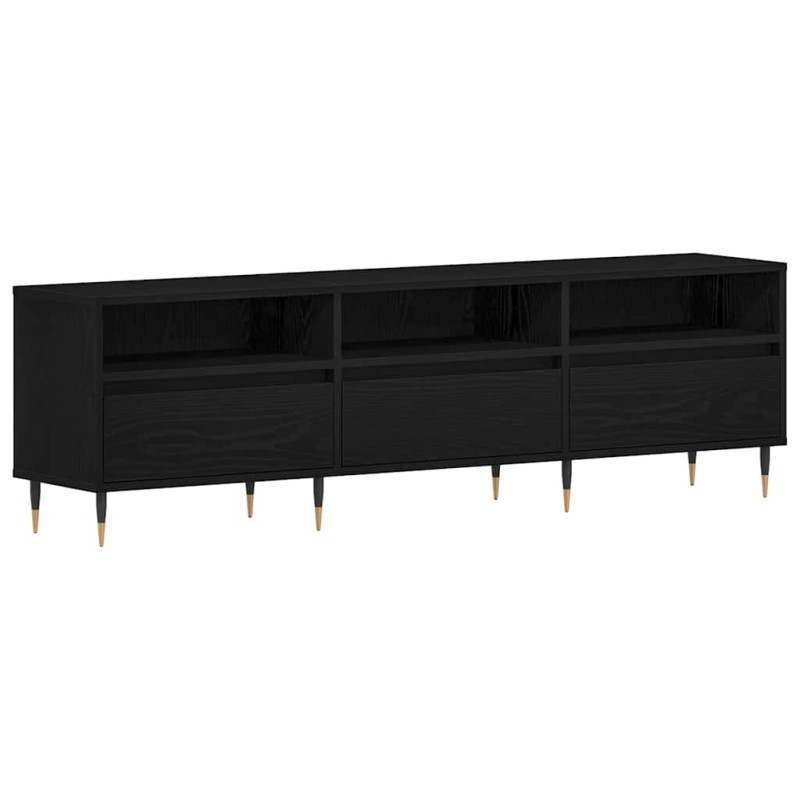 vidaXL Ντουλάπι TV 150 x 30 x 44,5 εκ. Μαύρη Οξυά Επεξεργασμένο Ξύλο