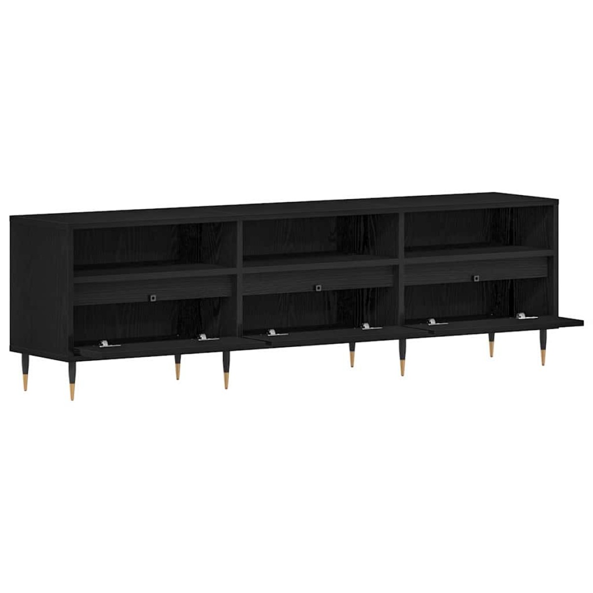vidaXL Ντουλάπι TV 150 x 30 x 44,5 εκ. Μαύρη Οξυά Επεξεργασμένο Ξύλο