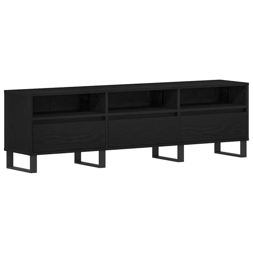 vidaXL Ντουλάπι TV 150 x 30 x 44,5 εκ. Μαύρη Οξυά Επεξεργασμένο Ξύλο
