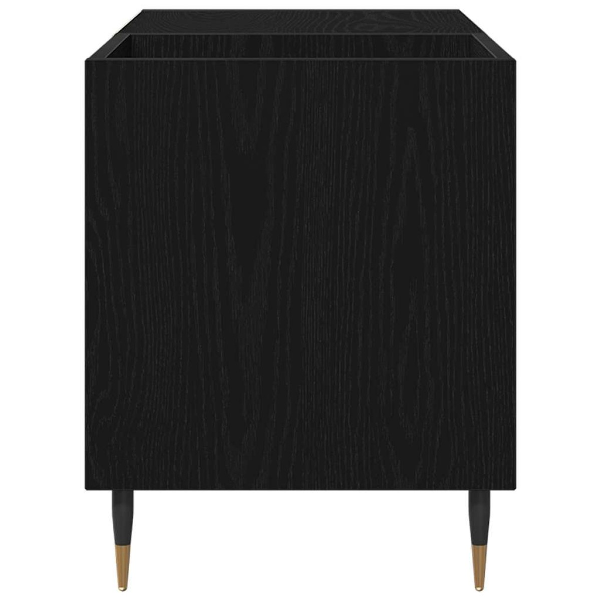 vidaXL Ντουλάπι δίσκων βινυλίου Μαύρη Οξυά 85 x 38 x 48 εκ