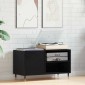 vidaXL Ντουλάπι δίσκων βινυλίου Μαύρη Οξυά 85 x 38 x 48 εκ