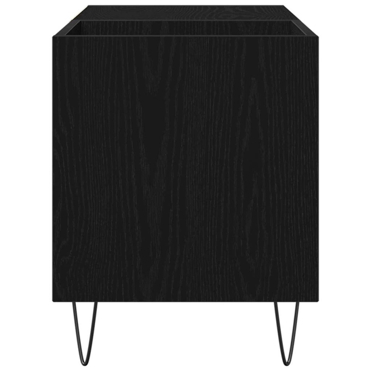 vidaXL Ντουλάπι δίσκων βινυλίου Μαύρη Οξυά 85 x 38 x 48 εκ
