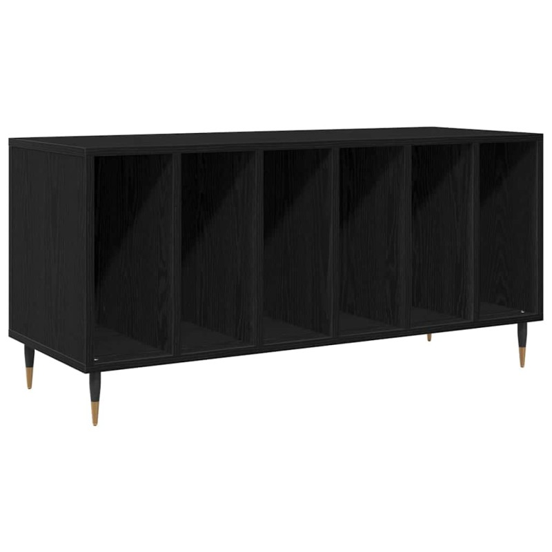 vidaXL Ντουλάπι δίσκων βινυλίου Μαύρη Οξυά 100 x 38 x 48 εκ.