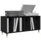 vidaXL Ντουλάπι δίσκων βινυλίου Μαύρη Οξυά 100 x 38 x 48 εκ.