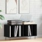 vidaXL Ντουλάπι δίσκων βινυλίου Μαύρη Οξυά 100 x 38 x 48 εκ.