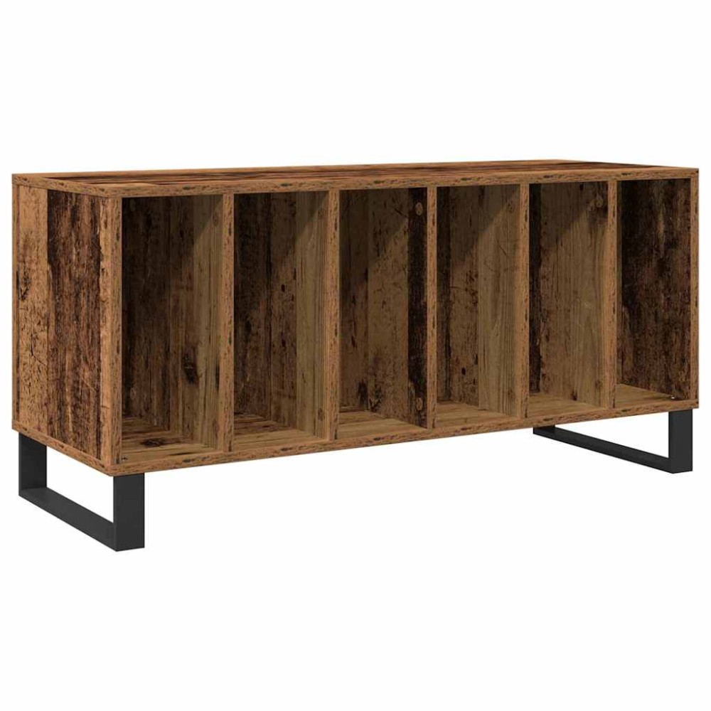 vidaXL Ντουλάπι δίσκων βινυλίου Παλαιό ξύλο 100 x 38 x 48 εκ.