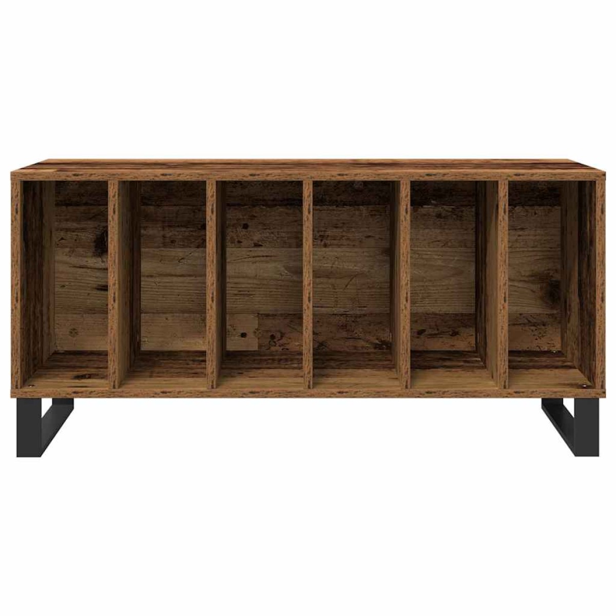vidaXL Ντουλάπι δίσκων βινυλίου Παλαιό ξύλο 100 x 38 x 48 εκ.