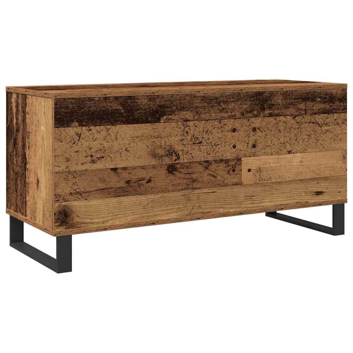 vidaXL Ντουλάπι δίσκων βινυλίου Παλαιό ξύλο 100 x 38 x 48 εκ.