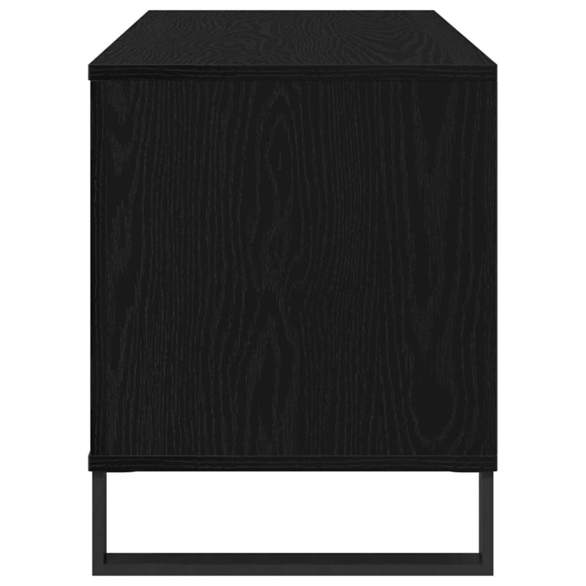 vidaXL Ντουλάπι δίσκων βινυλίου Μαύρη Οξυά 100 x 38 x 48 εκ.