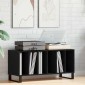 vidaXL Ντουλάπι δίσκων βινυλίου Μαύρη Οξυά 100 x 38 x 48 εκ.