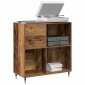 vidaXL Ντουλάπι δίσκων βινυλίου Παλαιό ξύλο 85 x 38 x 89 εκ.