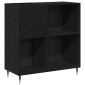 vidaXL Ντουλάπι δίσκων βινυλίου Μαύρη Οξυά 85 x 38 x 89 εκ.