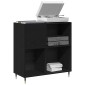 vidaXL Ντουλάπι δίσκων βινυλίου Μαύρη Οξυά 85 x 38 x 89 εκ.