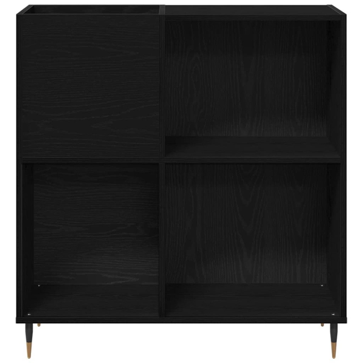 vidaXL Ντουλάπι δίσκων βινυλίου Μαύρη Οξυά 85 x 38 x 89 εκ.