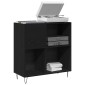 vidaXL Ντουλάπι δίσκων βινυλίου Μαύρη Οξυά 85 x 38 x 89 εκ.