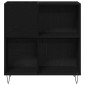 vidaXL Ντουλάπι δίσκων βινυλίου Μαύρη Οξυά 85 x 38 x 89 εκ.