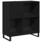 vidaXL Ντουλάπι δίσκων βινυλίου Μαύρη Οξυά 84,5 x 38 x 89 εκ
