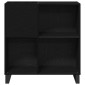 vidaXL Ντουλάπι δίσκων βινυλίου Μαύρη Οξυά 84,5 x 38 x 89 εκ