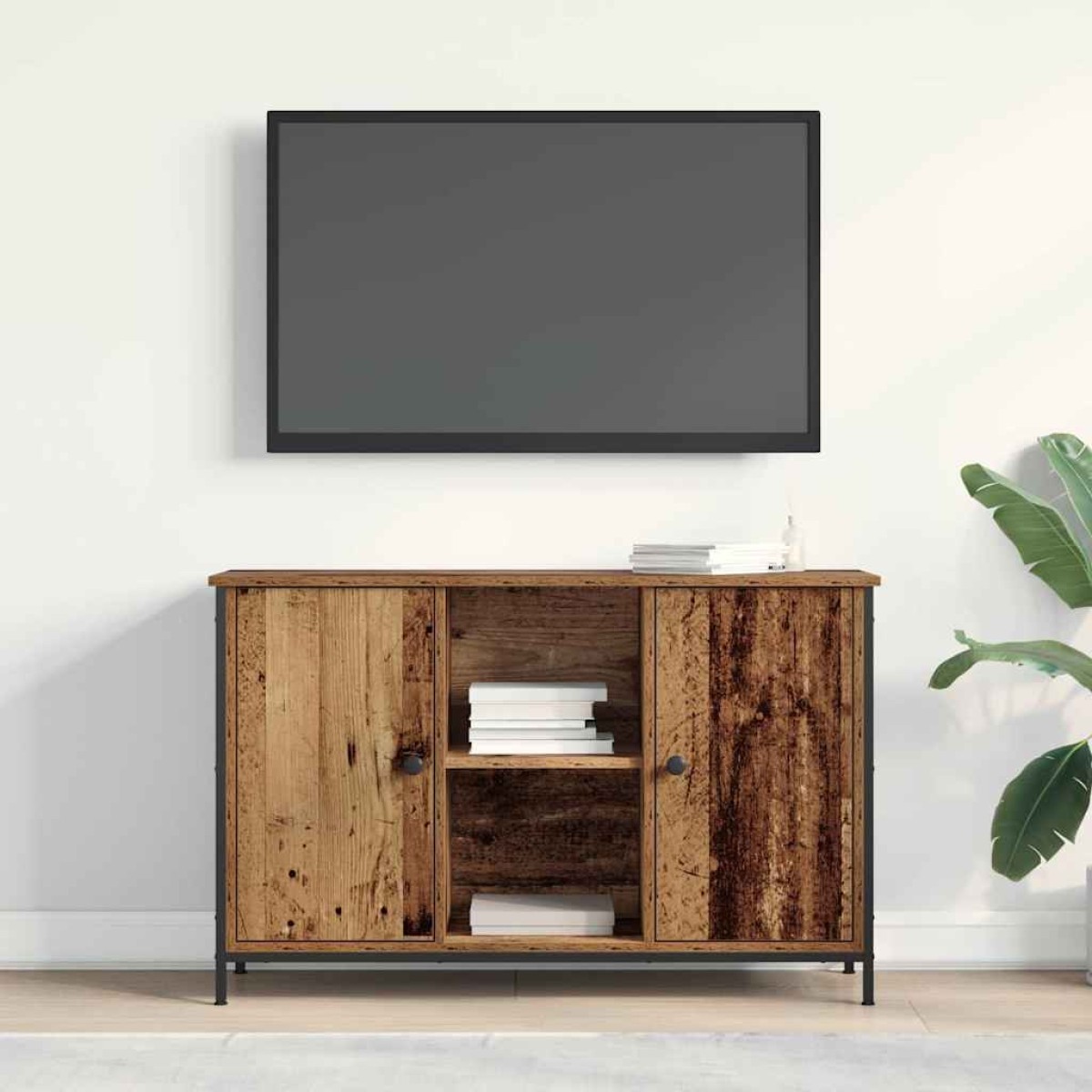 vidaXL Σετ επίπλου τηλεόρασης 101 x 35 x 65 εκ Παλιό Ξύλο