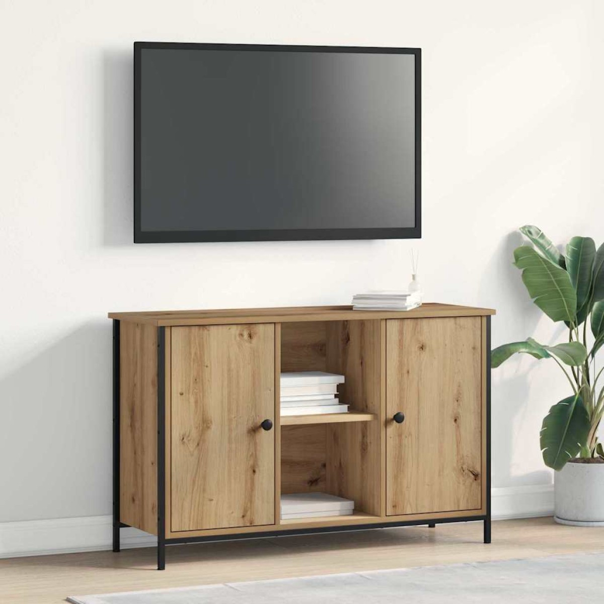 vidaXL Σετ επίπλου τηλεόρασης 101 x 35 x 65 εκ Artisan Oak